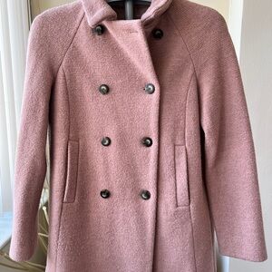 Women's Pink Double-Breasted Coat
